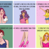 colorful images of women with a funny quote positive affirmation cards